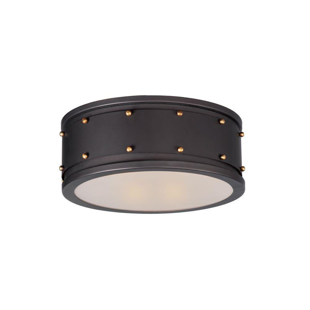 Maxim Lighting 25160OIAB Trestle Flush Mount Ceiling Light on white background full view