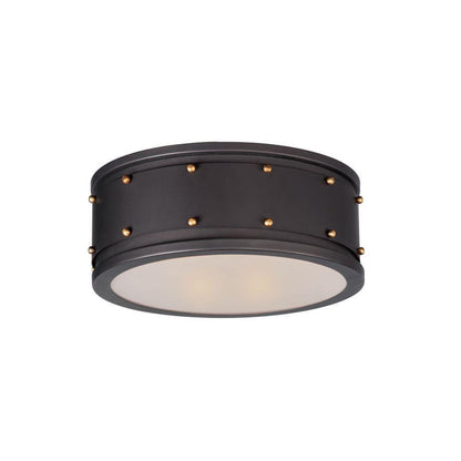 Maxim Lighting 25160OIAB Trestle Flush Mount Ceiling Light on white background full view