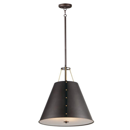 Maxim Lighting 25164OIAB Trestle 3 Light Pendant in Oil Rubbed Bronze and Antique Brass