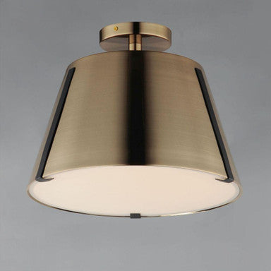 Maxim Lighting 25170DBZHR Carlo LED Semi Flush Mount Heritage Brass - Side View