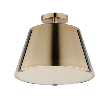 Maxim Lighting 25170DBZHR Carlo LED Semi Flush Mount Heritage Brass - White Background