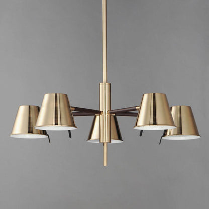 Maxim Lighting 25175DBZHR Carlo 5 Light Heritage Brass Chandelier - Side Angle View