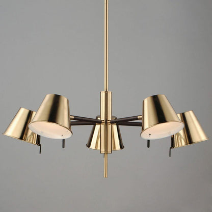 Maxim Lighting 25175DBZHR Carlo 5 Light Heritage Brass Chandelier - Front Angle View
