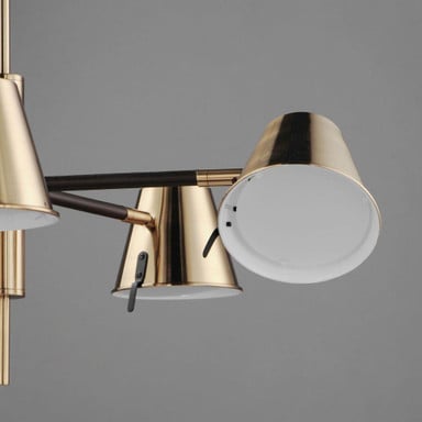Maxim Lighting 25175DBZHR Carlo Chandelier - LED Shade and Paddle Detail Close-Up