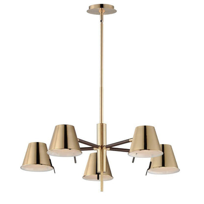Maxim Lighting 25175DBZHR Carlo 5 Light Heritage Brass Chandelier - White Background