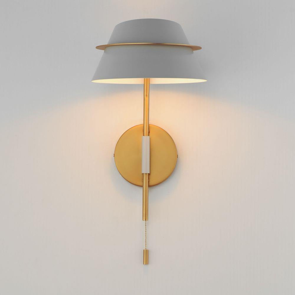 Maxim Lighting 25220LFGNAB Lucas Wall Sconce Illuminated on Wall - Natural Aged Brass