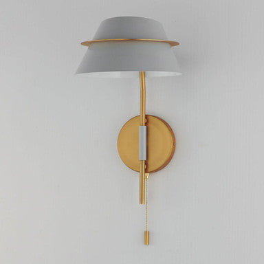 Maxim Lighting 25220LFGNAB Lucas Wall Sconce Side Angle View - Natural Aged Brass
