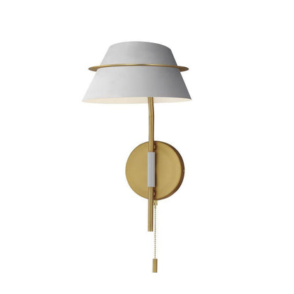 Maxim Lighting 25220LFGNAB Lucas 1 Light Wall Sconce in Natural Aged Brass with French Gray Shade