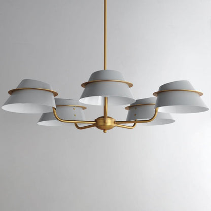 Maxim Lighting 25225LFGNAB Lucas 5 Light Chandelier - Side Angle View