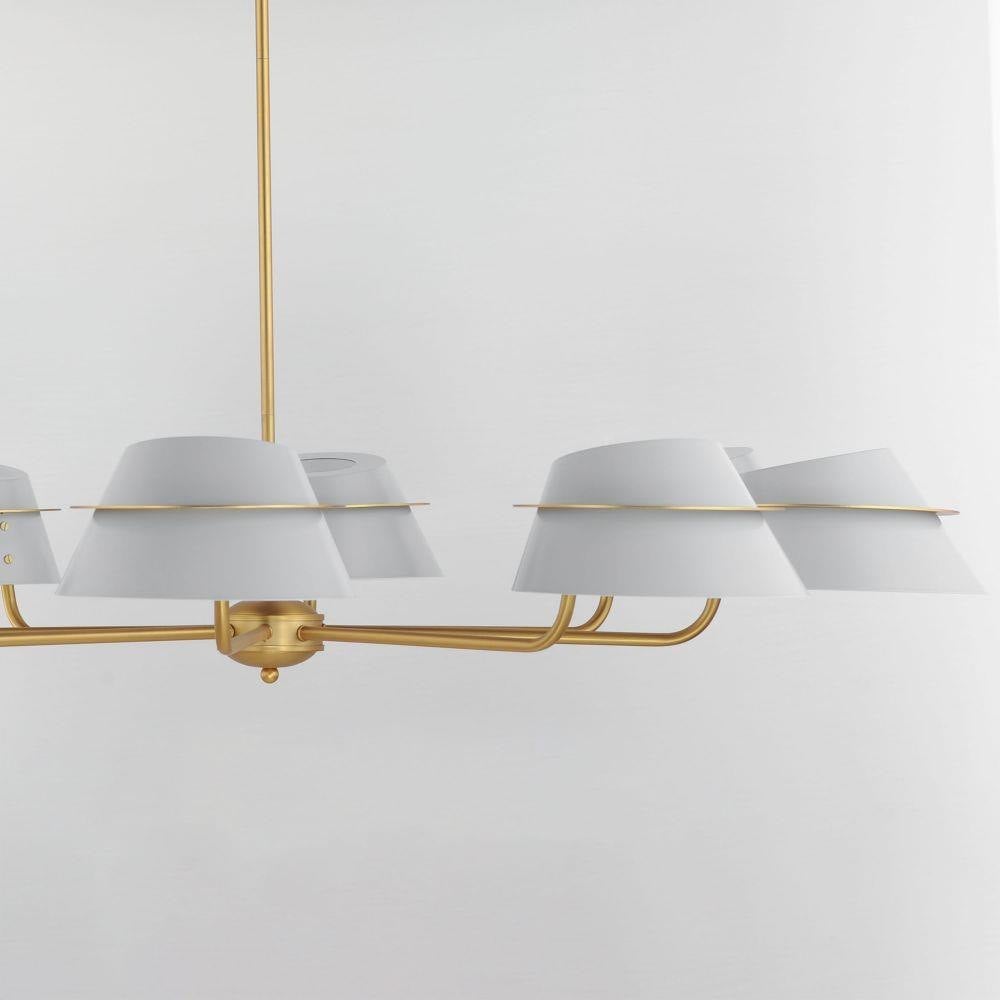 Maxim Lighting 25228LFGNAB Lucas Chandelier Light French Gray Shade Close-Up Detail