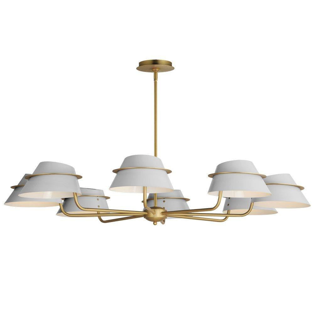 Maxim Lighting 25228LFGNAB Lucas 8 Light Chandelier Front View on White Background