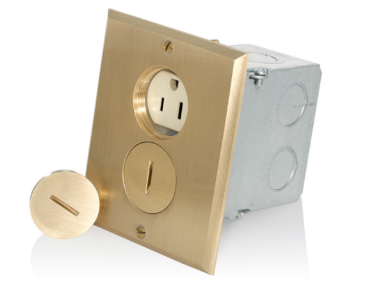 Leviton 25249-FBA 15A 1-Gang Floor Box Assembly, Commercial Grade, Self-grounding
