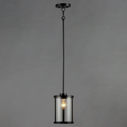 Maxim Lighting 25252CLBK Sentinel 1 Light 6.75 inch Black Mini Pendant Ceiling Light - grey background