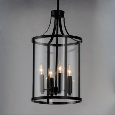 Maxim Lighting 25253CLBK Sentinel Black Pendant Angle View