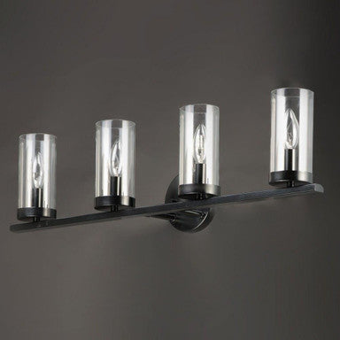 Maxim Lighting 25258CLSN Sentinel 4 Light Satin Nickel Bath Vanity Wall Light - Right Angle View
