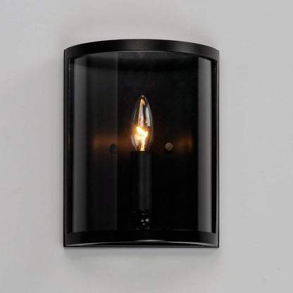 Maxim Lighting 25259CLSN Sentinel 1 Light 10 Inch Satin Nickel Wall Sconce - Front View Mounted