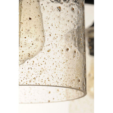 Maxim Lighting 25271SSBZ Stonehenge Wall Sconce close-up of seeded glass shade texture with gold flecks