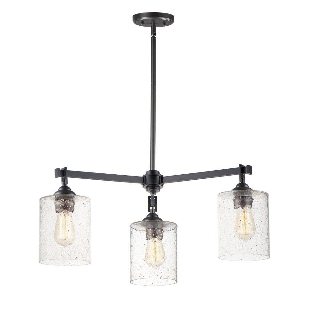 Maxim Lighting 25273SSBZ Stonehenge 3 Light 22 inch Bronze Chandelier Ceiling Light - Main View