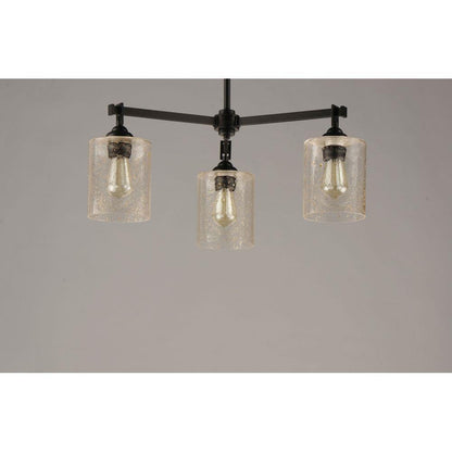 Maxim Lighting 25273SSBZ Stonehenge 3 Light Bronze Chandelier - Angle View