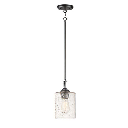 Maxim Lighting 25279SSBZ Stonehenge 1 Light Bronze Mini Pendant full product view