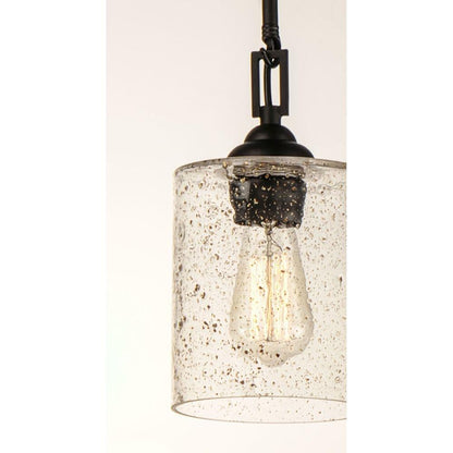 Maxim Lighting 25279SSBZ Stonehenge Bronze Mini Pendant detail of glass shade and fixture