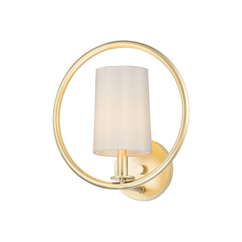 Maxim Lighting 25291OFNAB Meridian 1 Light Natural Aged Brass Wall Sconce - White Background
