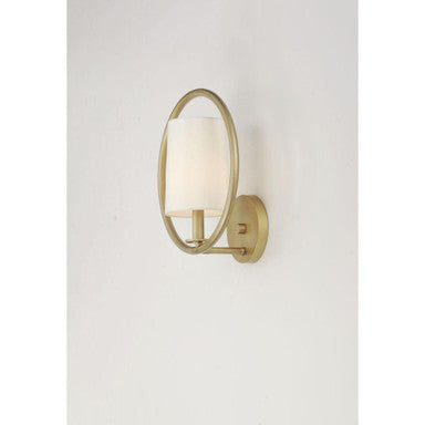 Maxim Lighting 25291OFNAB Meridian Wall Sconce - Side Profile View on Wall