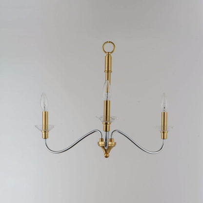Maxim Lighting 25373CLPCSBR Clarion 3 Light Polished Chrome Satin Brass Pendant Ceiling Light - Alternate Front View