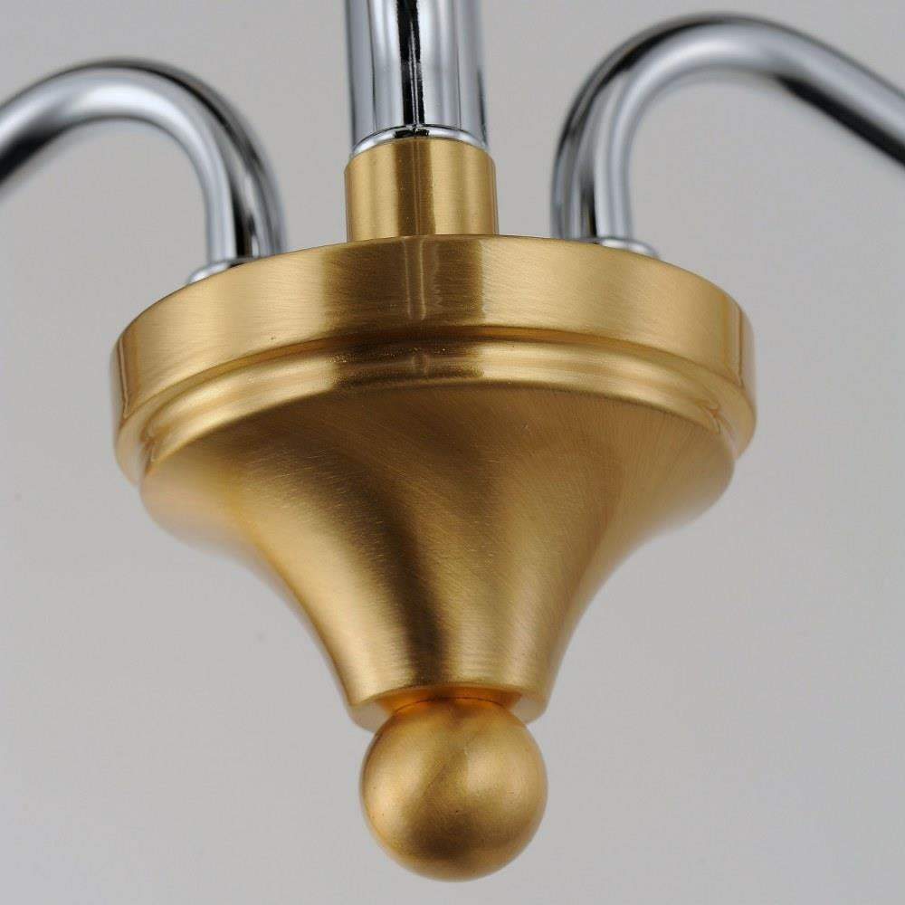 Maxim Lighting 25373CLPCSBR Clarion 3 Light Polished Chrome Satin Brass Pendant - Satin Brass Center Body Detail