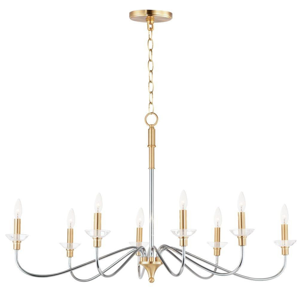Maxim Lighting 25378CLPCSBR Clarion 8 Light Chandelier with Chain - Full View