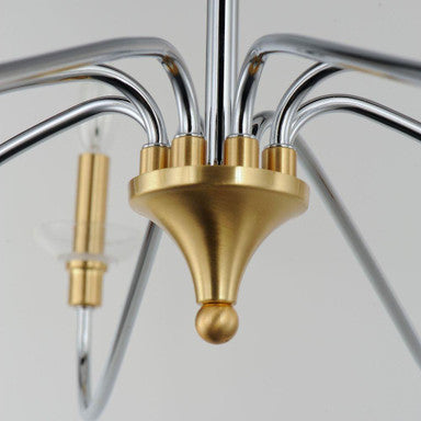 Maxim Lighting 25378CLPCSBR Clarion 8 Light Chandelier Center Detail Close-Up