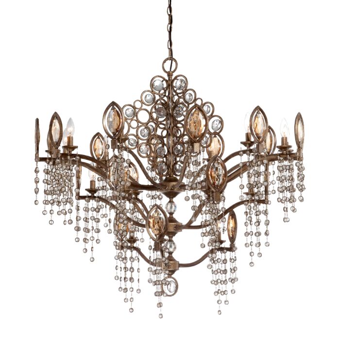 Eurofase Lighting 25657-012 Capri 21-Light Chandelier, Bronze Finish