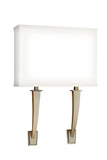 AFX Lighting SHS121814LAJUDACLN Sheridan 18 Inch Tall LED Wall Sconce In Champagne With White Linen Acrylic Shade