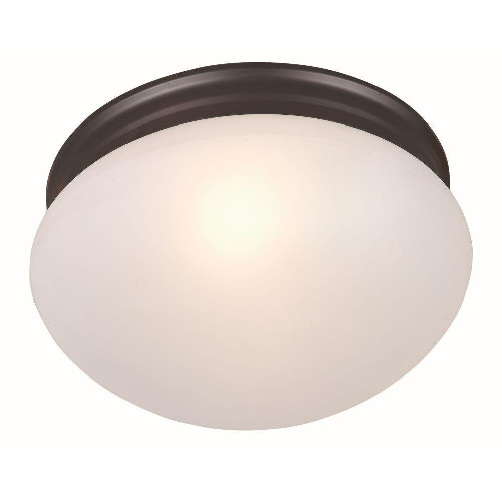 Maxim Lighting 5885FTOI Essentials Oil Rubbed Bronze 2 Light 9 Inch Flush Mount Ceiling Light