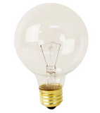 Feit Electric 25G25/RP Clear G25 Globe Dimmable Incandescent Light Bulb, Wattage 25W, Voltage ‎120V, Color Temperature 2700K