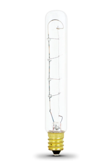 Feit Electric 25T61/2-130 Incandescent T6 1/2 Base Tubular Showcase/Exit Bulb, Wattage 25W, Voltage ‎130V, Color Temperature ‎2700K