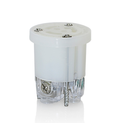 Leviton 25W47-IN 15 Amp, 125 Volt, NEMA L5-15R, 2P, 3W, Replacement Interior for Locking Connector, For use with Wetguard device only
