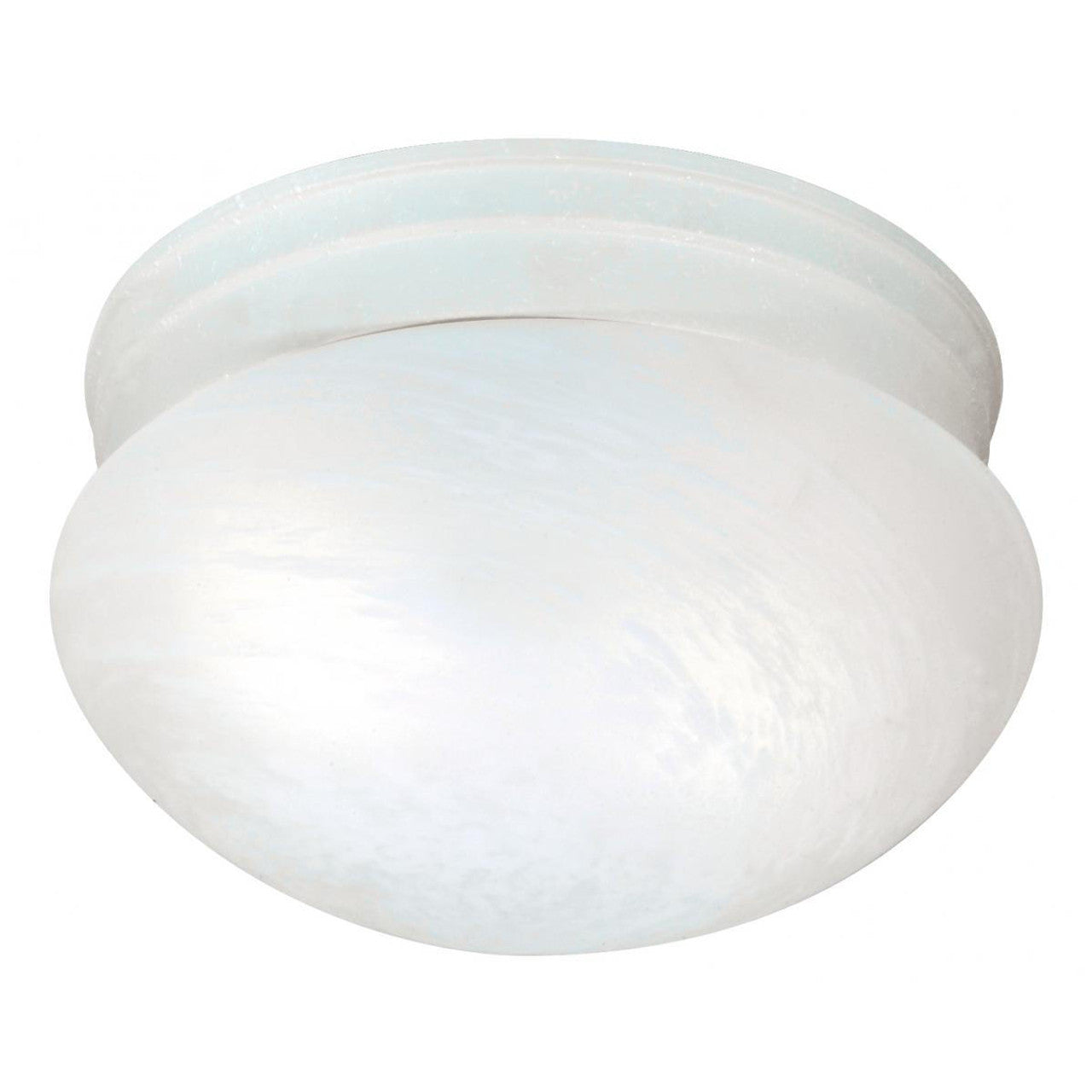 Nuvo SF76-613 2 Light 10" Flush Mount Light Fixture, Alabaster Glass, Textured White Finish