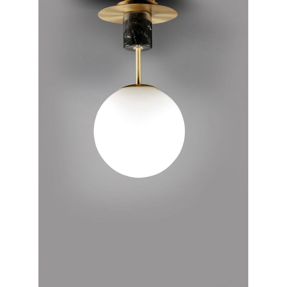 Maxim Lighting 26031SWSBRBK Vesper 1 Light Semi-Flush Mount illuminated on grey background