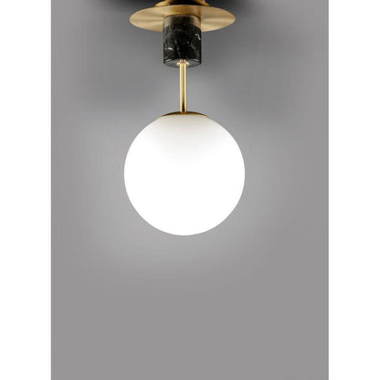 Maxim Lighting 26031SWSBRBK Vesper 1 Light Semi-Flush Mount illuminated on grey background
