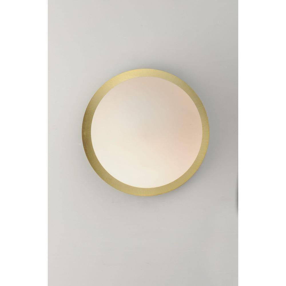 Maxim Lighting 26033SWSBRBK Vesper Wall Sconce Front View Installed on Wall