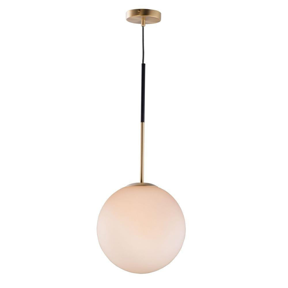 Maxim Lighting 26034SWSBRBK Vesper 1 Light Globe Pendant Full View on White Background