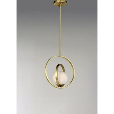 Maxim Lighting 26052SWSBR Coronet Satin Brass Pendant - Angled View