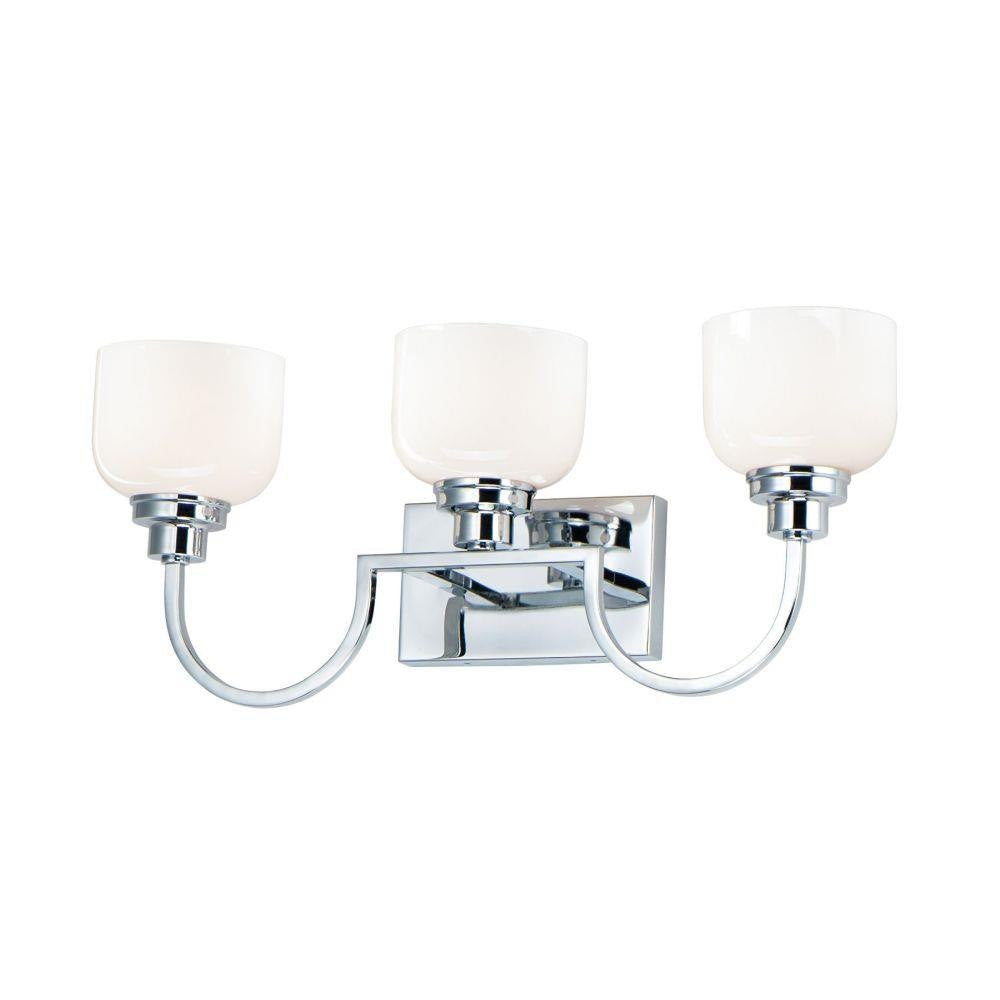 Maxim Lighting 26063WTPC Swale 3 Light Polished Chrome Bath Vanity Wall Light