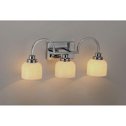 Maxim Lighting 26063WTPC Swale 3 Light Polished Chrome Bath Vanity Wall Light - Illuminated View