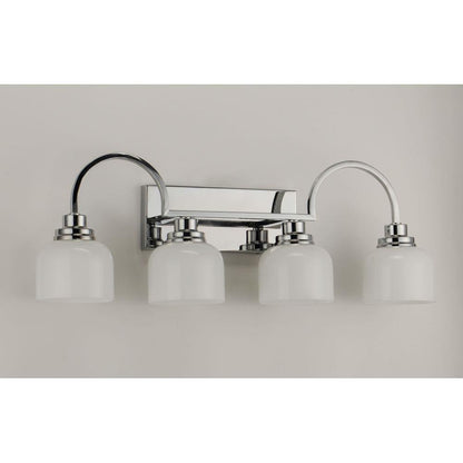 Maxim Lighting 26064WTPC Swale 4 Light 30.75 inch Polished Chrome Bath Vanity Wall Light - Side View
