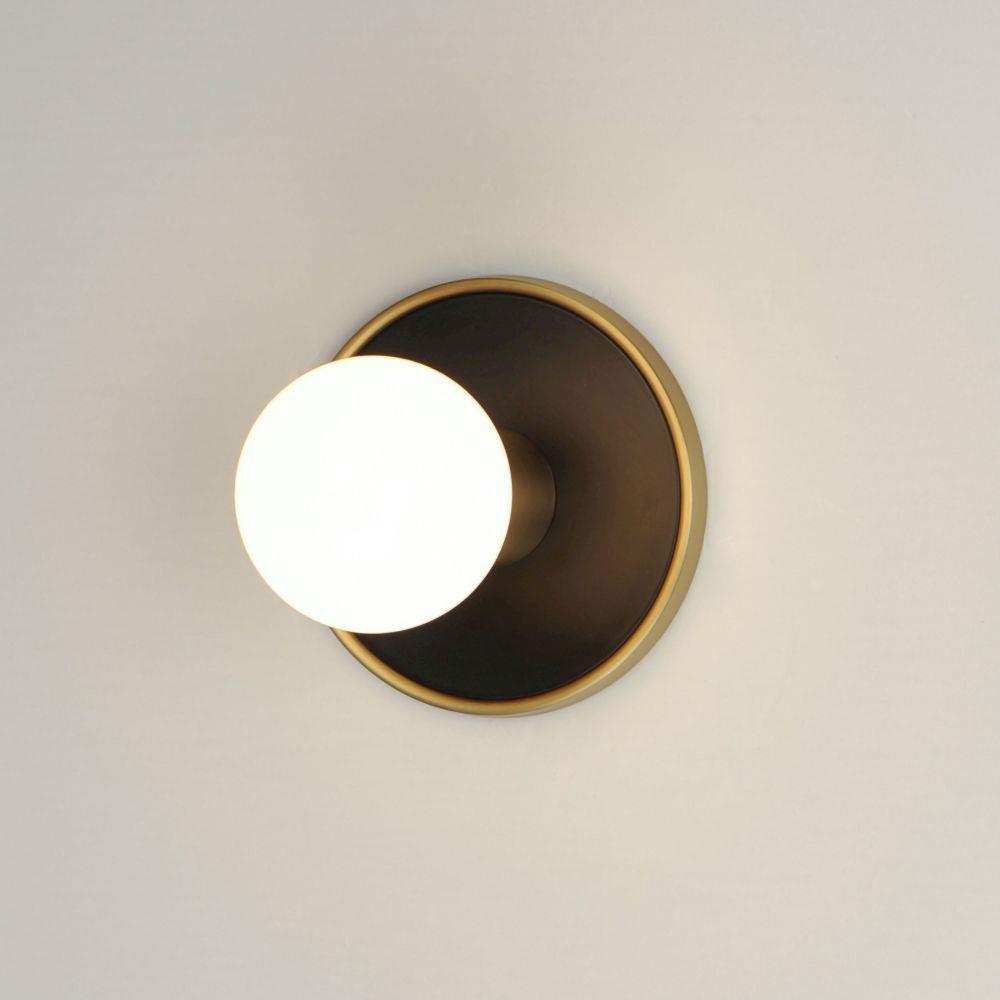 Maxim Lighting 26091BKNAB Hollywood Wall Sconce - Illuminated View
