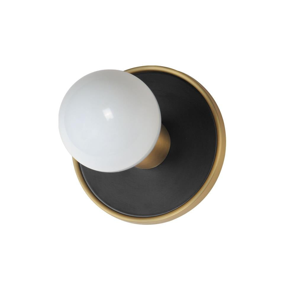 Maxim Lighting 26091WANAB/BUL Hollywood 1 Light 5 inch White Alabaster/Natural Aged Brass Bath Vanity Wall Light