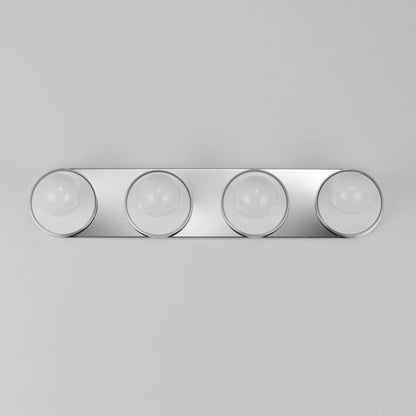 Maxim Lighting 26094WTBKPC Hollywood 4 Light 26.5 Inch Polished Chrome Bath Vanity Wall Sconce - White Glass Front View