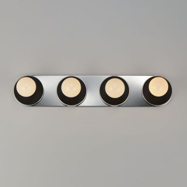 Maxim Lighting 26094WTBKPC Hollywood 4 Light 26.5 Inch Polished Chrome Bath Vanity Wall Sconce - Illuminated View